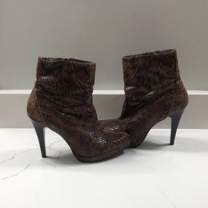 Nine West Leather Snake Skin Boots